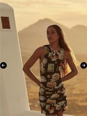 NWT Farm Rio Trip Souvenir Sleeveless Ruched Tulle Mini Dress
